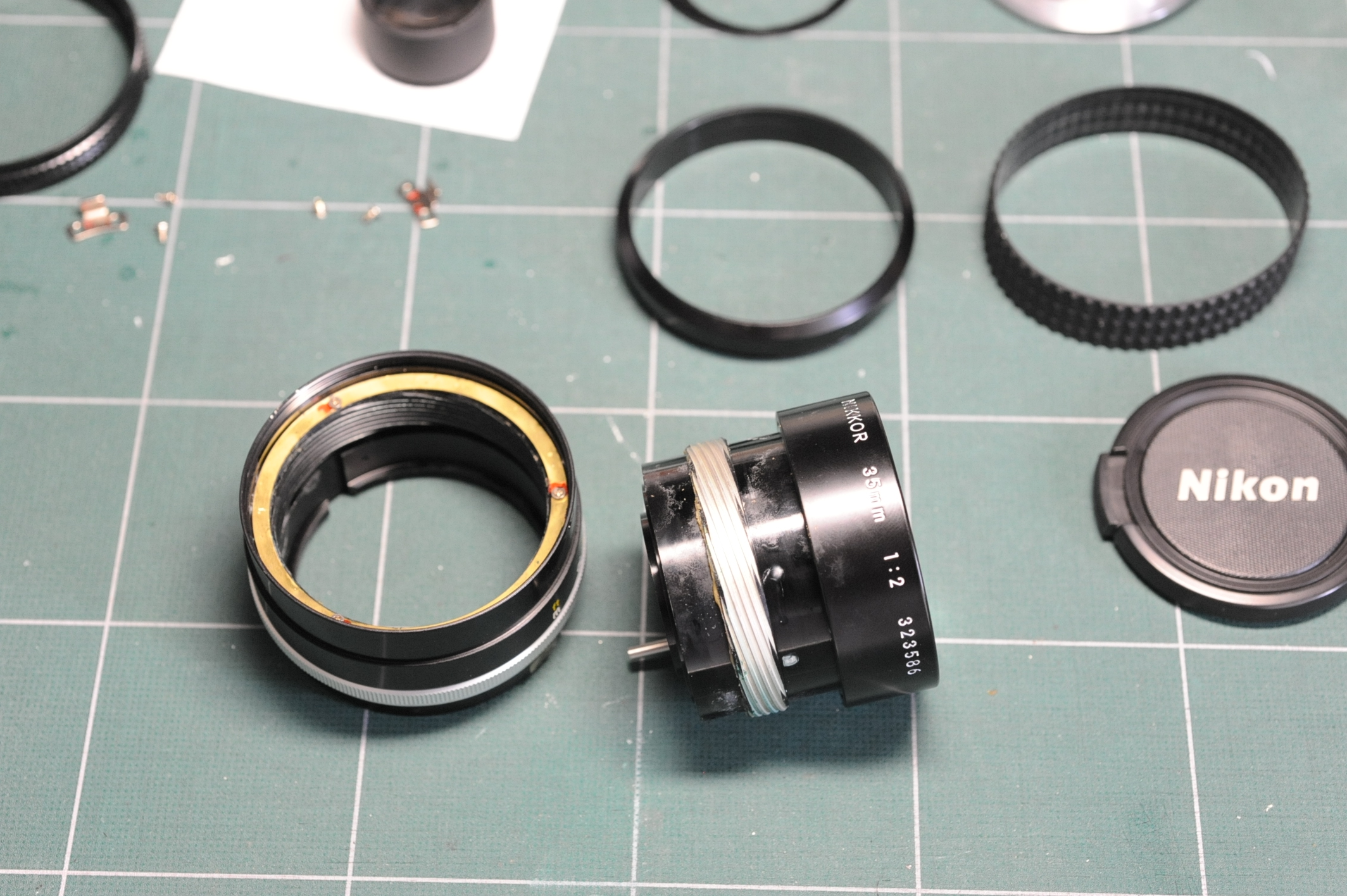 ニコン・Ai-S 35mm/f2 レンズ清掃 | カメラ修理のヨコタカメラ
